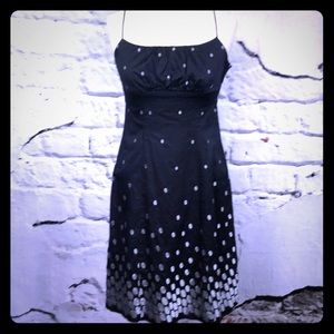 Ann Taylor navy lined sparkle navy silver size 0